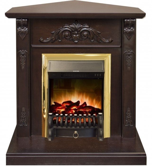 Каминокомплект RealFlame Anita corner STD/EUG AO с очагом Fobos Lux Brass S