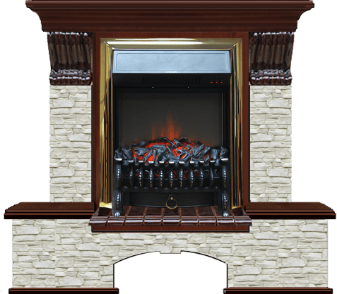 Каминокомплект Glenrich Бостон К Грот однотонный (Fobos)