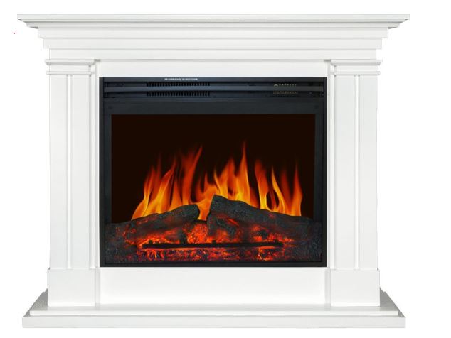 Каминокомплект Lyon - Белый с очагом Jupiter FX New
