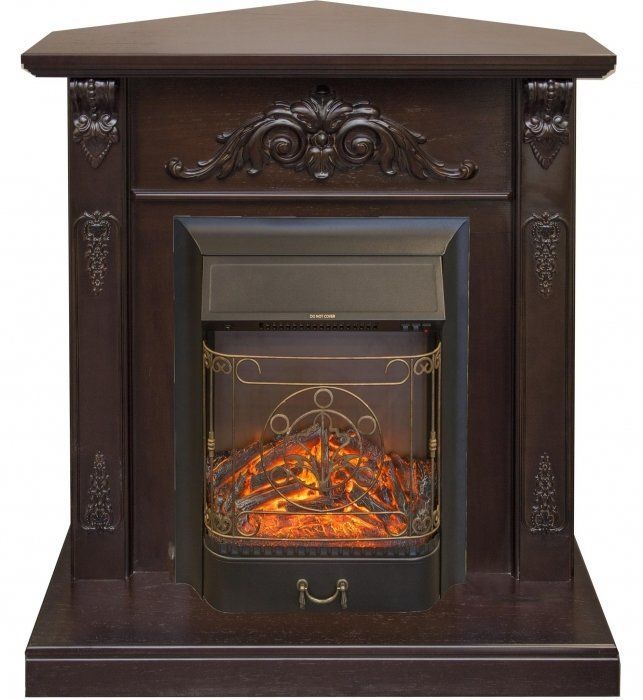 Каминокомплект RealFlame Anita corner STD/EUG AO с очагом Majestic Lux Black S