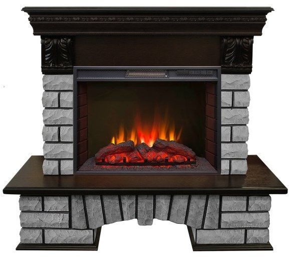 Каминокомплект RealFlame Country LUX Rock 25/25,5 с очагом Sparta 25,5 LED