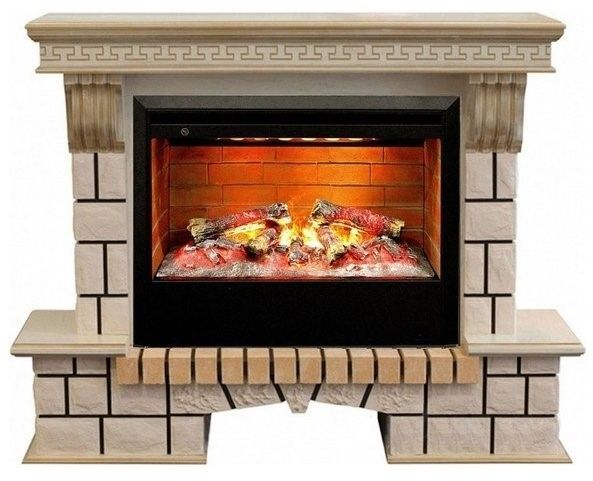 Каминокомплект RealFlame Stone new 26/HL WTG с очагом 3D Helios 26