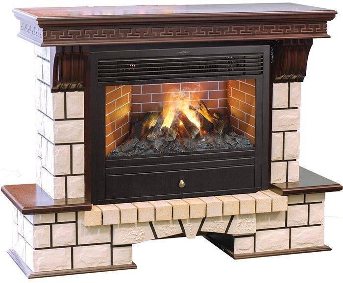 Каминокомплект RealFlame Stone new 26/HL AO (DN) с очагом 3D Novara
