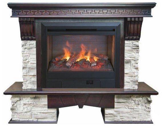 Каминокомплект RealFlame Rockland 26/HL AO с очагом 3D Helios