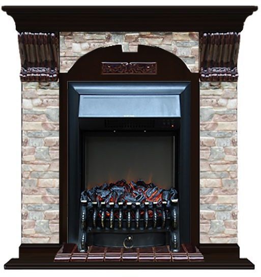 Каминокомплект Glenrich Арочный Грот цветной (Fobos)