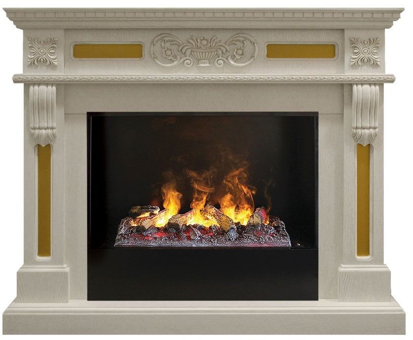 Каминокомплект RealFlame Corsica 26 WT с очагом 3D Cassette 630 + Black вставка