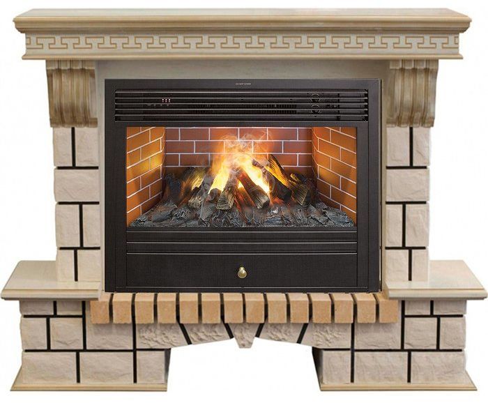 Каминокомплект RealFlame Stone new 26/HL WTG с очагом 3D Novara