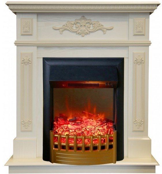 Каминокомплект RealFlame Lilian STD/EUG WT с очагом Rimini