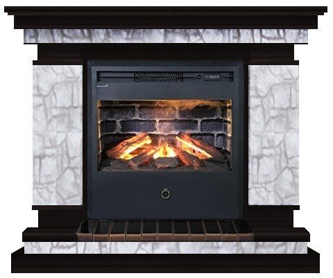 Каминокомплект Glenrich Лорд Samba 3D Старый город