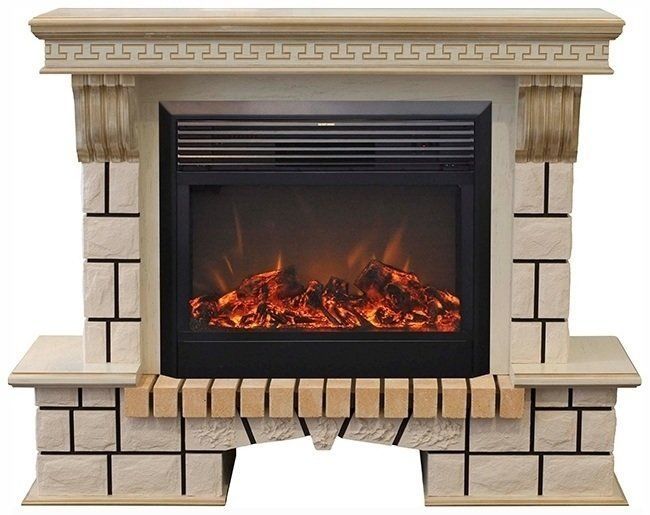 Каминокомплект RealFlame Stone new 26 WTG с очагом MoonBlaze LUX Black/Brass