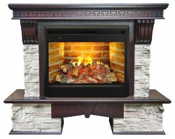 Каминокомплект RealFlame Rockland 26/HL AO с очагом 3D Prometheus 26