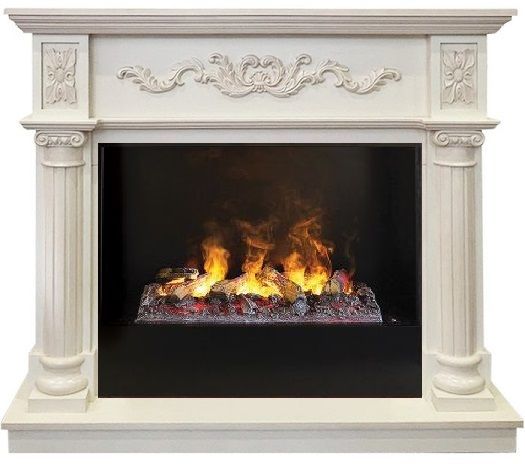 Каминокомплект RealFlame Silvia 26 WT 3D Cassette 630 + Black вставка