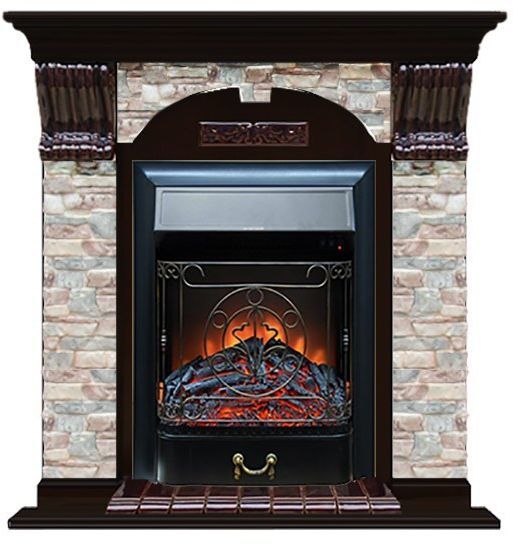 Каминокомплект Glenrich Арочный Грот цветной (Magestic)