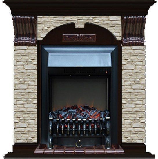 Каминокомплект Glenrich Арочный Грот однотонный (Fobos)