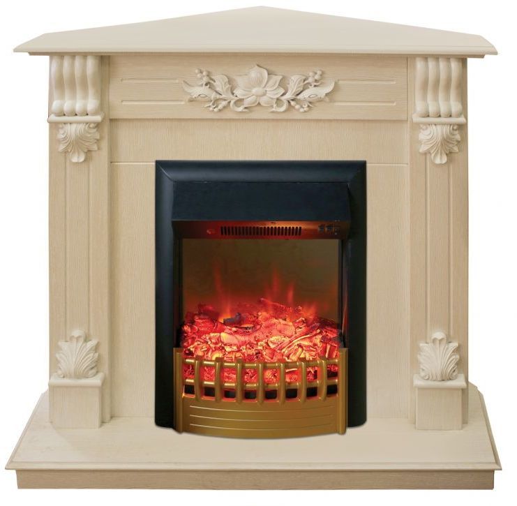 Каминокомплект RealFlame Ottawa corner STD/EUG WT с очагом Rimini