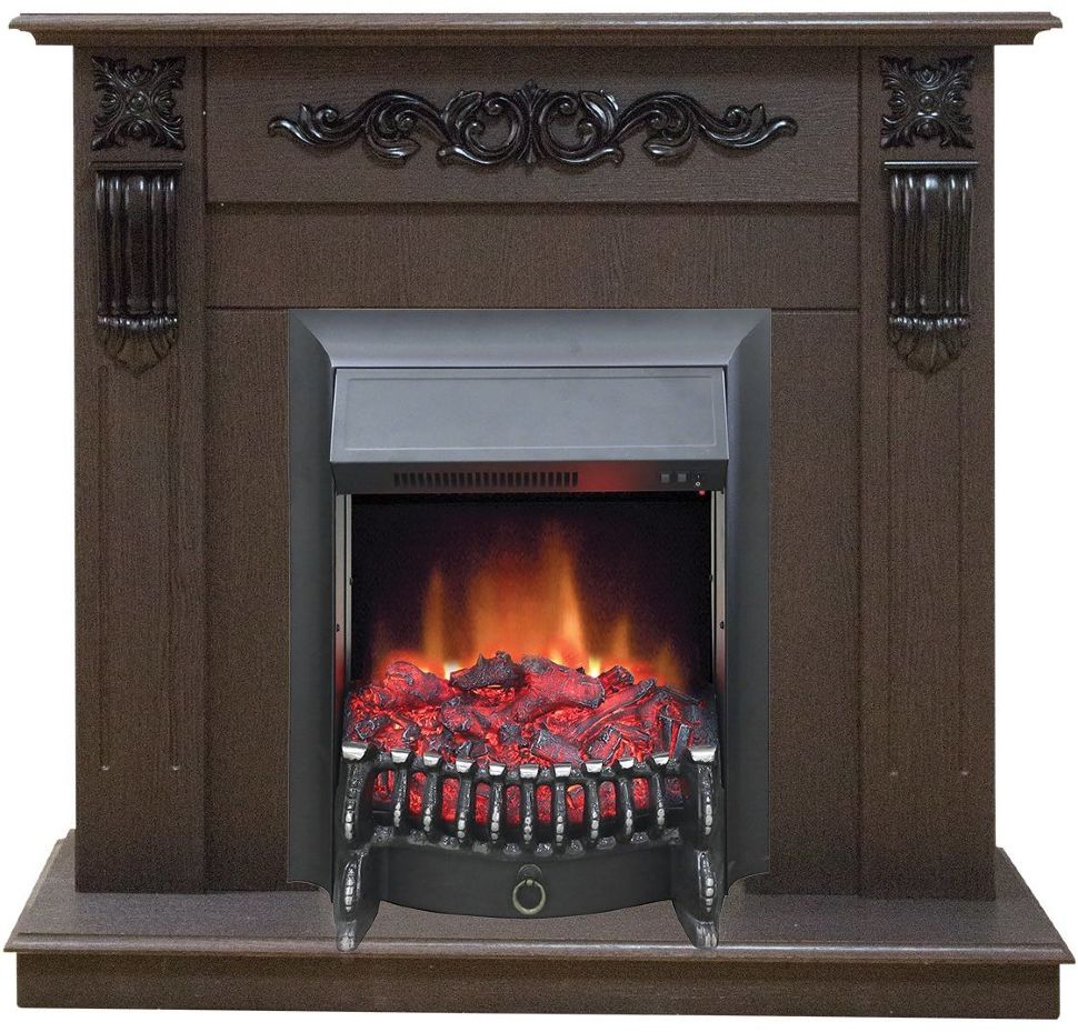 Каминокомплект RealFlame Dominica STD/EUG DN с очагом Fobos Lux Black S