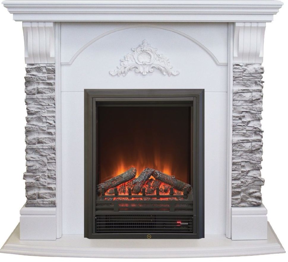 Каминокомплект RealFlame Athena GR STD/EUG/25/25'5 WT с очагом Eugene