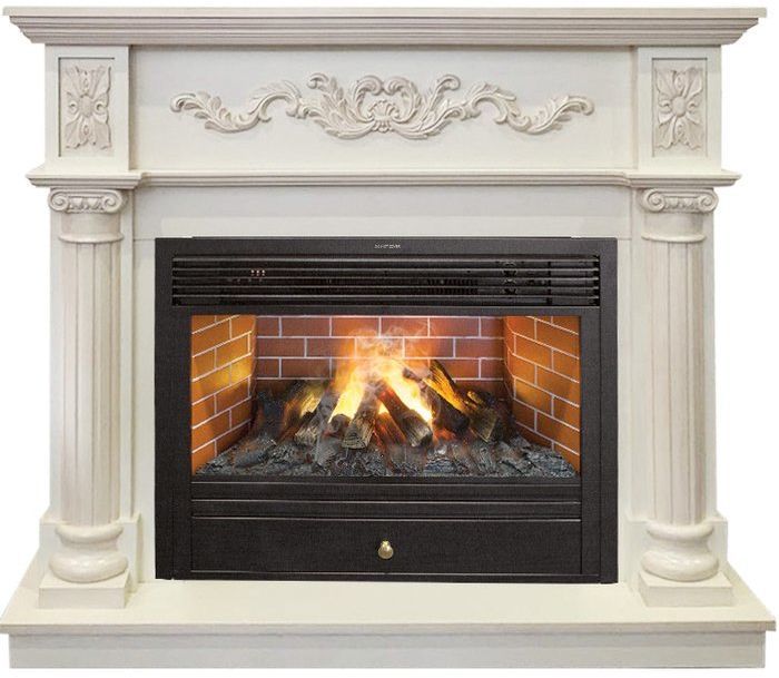 Каминокомплект RealFlame Silvia 26 WT с очагом 3D Novara