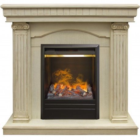 Каминокомплект RealFlame Rosa STD/EUG WT с очагом 3D Olympic