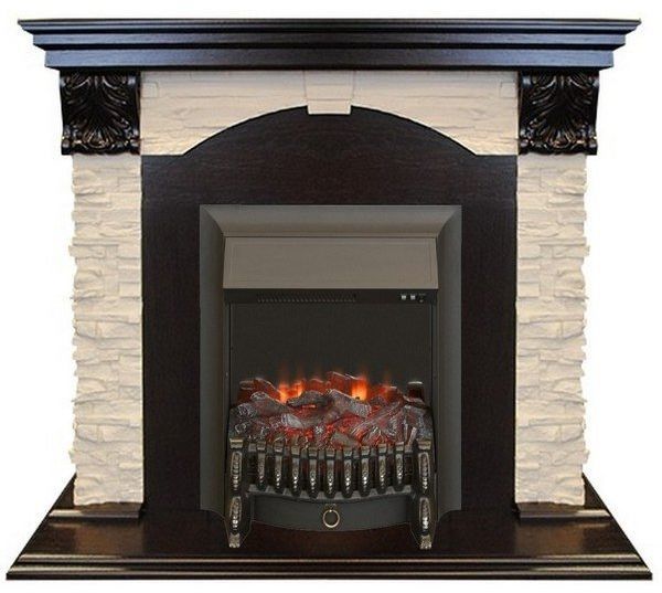 Каминокомплект RealFlame Dublin LUX  STD/EUG DN с очагом Fobos s Lux Black/Brass