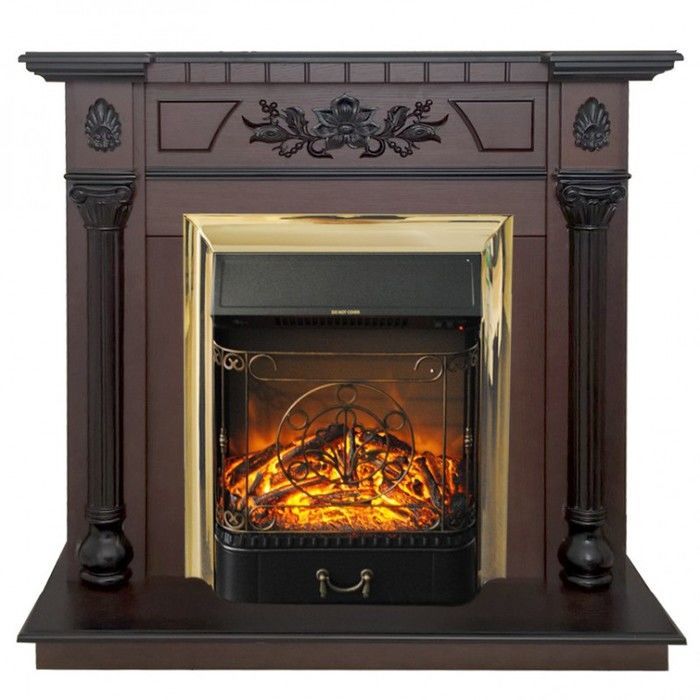 Каминокомплект RealFlame Dacota STD/EUG AO с очагом Majestic Lux Brass S