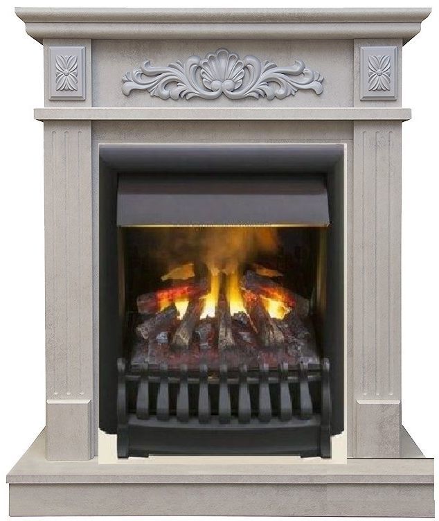 Каминокомплект RealFlame Adelaida STD/EUG WT с очагом 3D Oregan