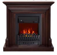 Каминокомплект Bradford - Белый/Орех/Тем.дуб с очагом Fobos/Majestic/Aspen