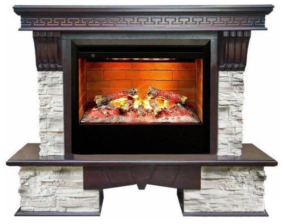 Каминокомплект RealFlame Rockland 26/HL AO с очагом 3D Helios 26