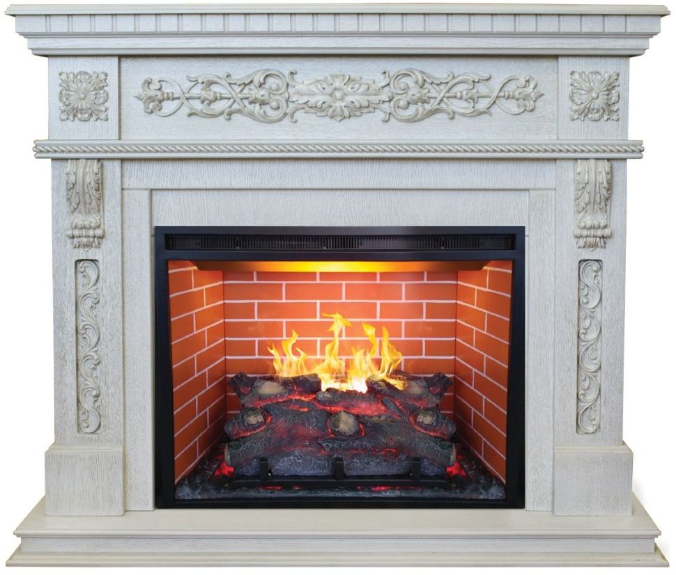 Каминокомплект RealFlame Estella 25,5/26 WT с очагом 3D Leeds 26