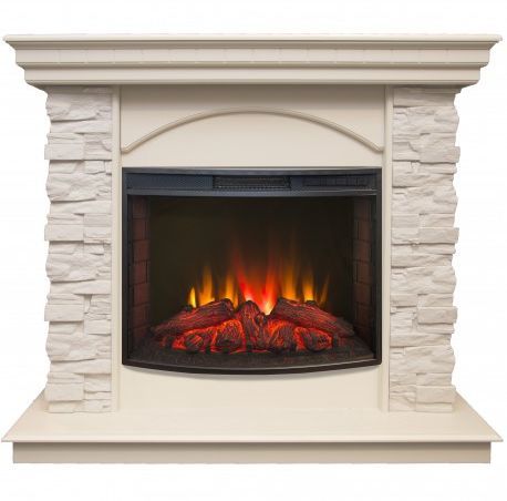 Каминокомплект RealFlame Elford STD/EUG/25'5/HL WT с очагом Evrika 25,5 LED