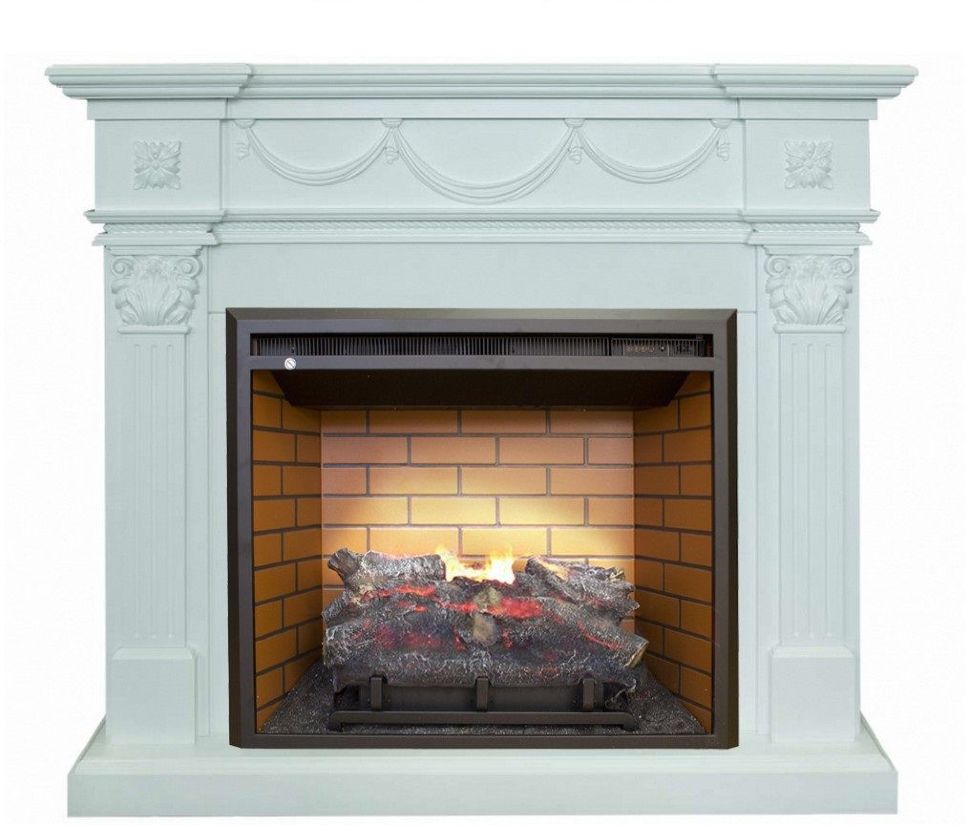 Каминокомплект RealFlame Casablanca 25,5/26 WT с очагом 3D Leeds 26