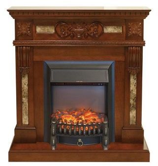 Каминокомплект RealFlame Corsica STD/EUG AO с очагом Fobos Lux Black S