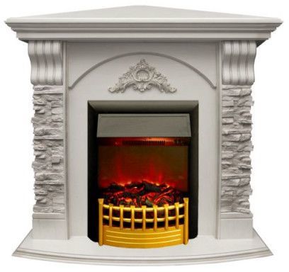 Каминокомплект RealFlame Athena Corner GR STD/EUG/25/25'5 WT с очагом Rimini