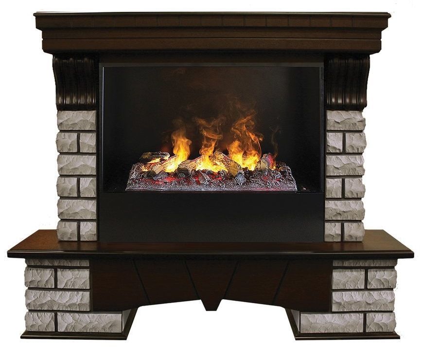 Каминокомплект RealFlame Country Rock 26 AO с очагом 3D Cassette 630 + Black вставка