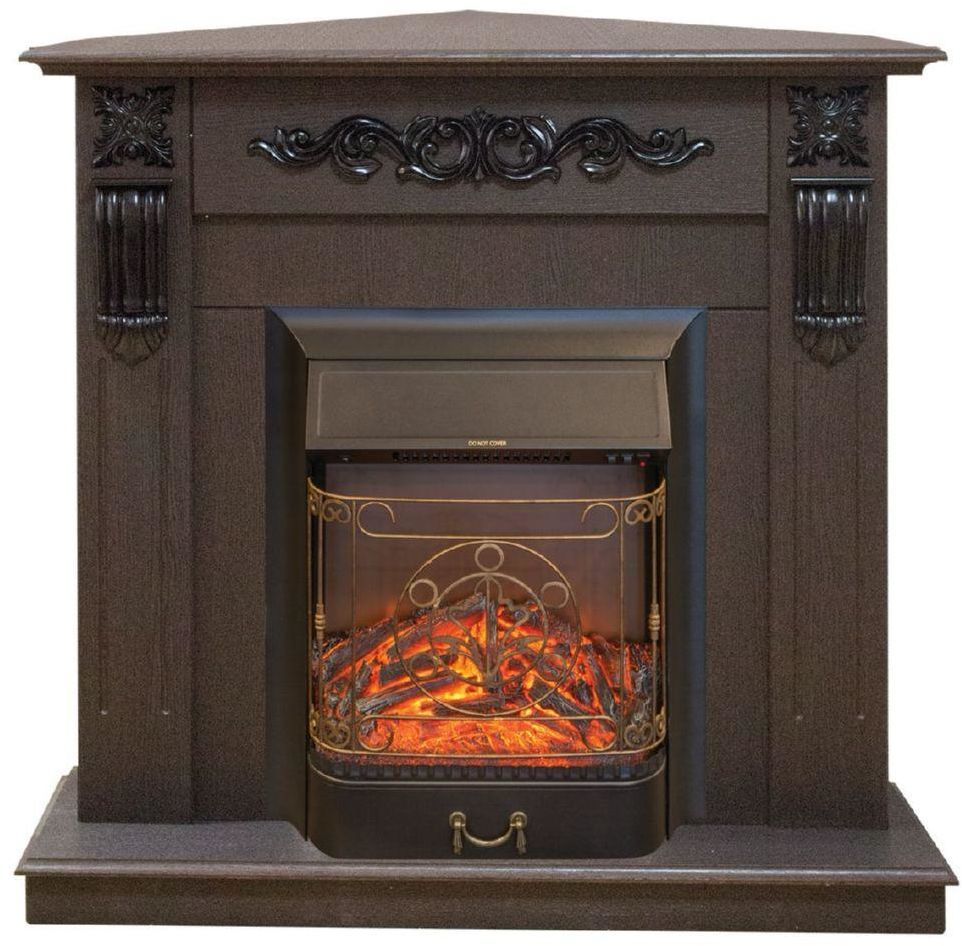 Каминокомплект RealFlame Dominica Corner STD/EUG DN с очагом Majestic Lux Black S