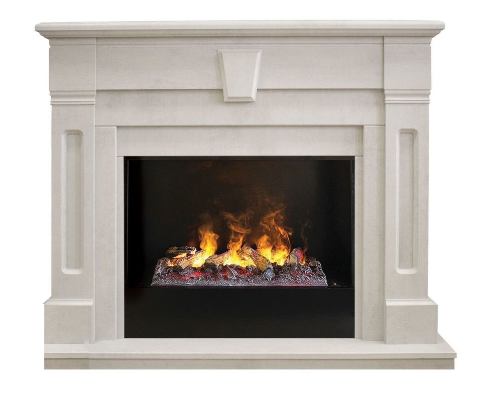 Каминокомплект RealFlame Kellie 25,5/26 WT с очагом 3D Cassette 630 + Black вставка