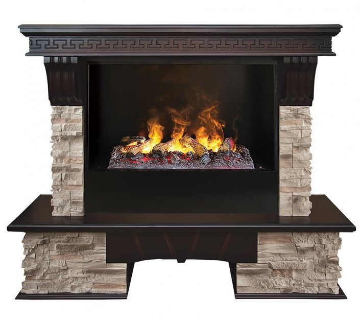 Каминокомплект RealFlame Rockland 26/HL AO с очагом 3D Cassette 630 + Black вставка