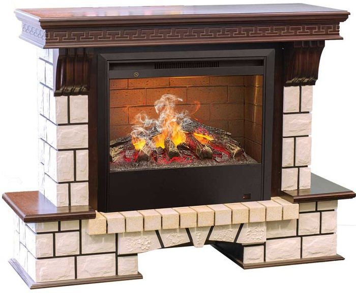 Каминокомплект RealFlame Stone new 26/HL AO (DN) с очагом 3D Helios 26
