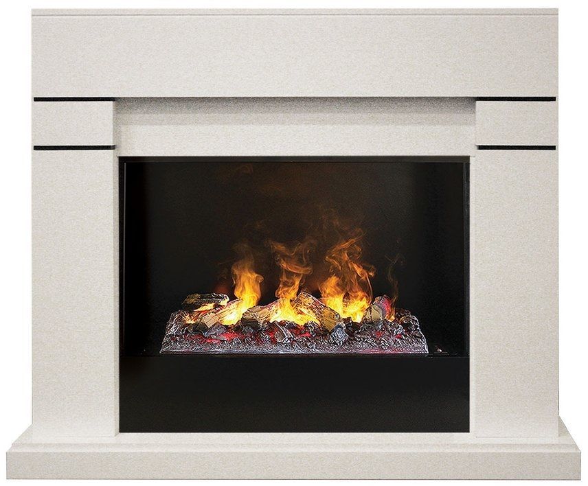 Каминокомплект RealFlame Lindelse 26 WT 3D Cassette 630 + Black вставка