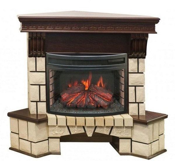 Каминокомплект RealFlame Stone Corner new 25/25,5 с очагом Firefield 25 S IR