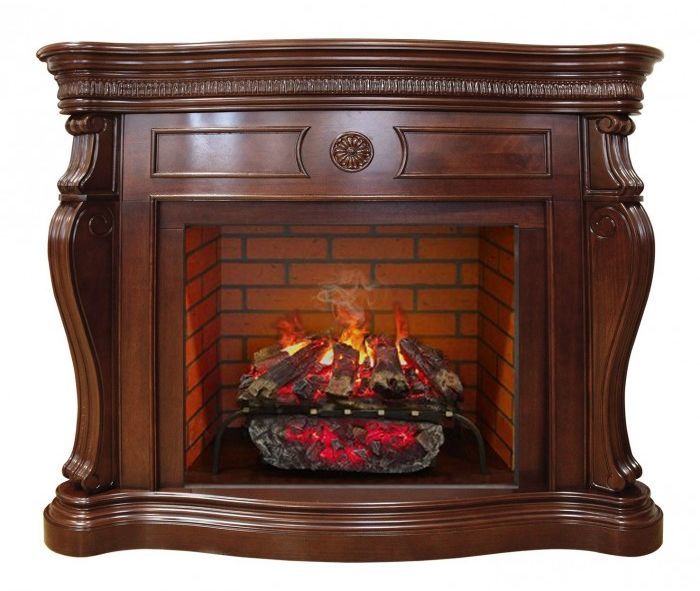 Каминокомплект RealFlame Barcelona 26/33 AO с очагом 3D Silva log+Brick вставка 26