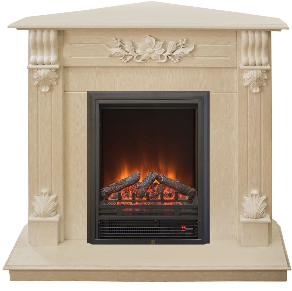 Каминокомплект RealFlame Ottawa corner STD/EUG WT с очагом Eugene
