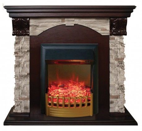 Каминокомплект RealFlame Dublin ROCKSTD/EUG AO с очагом Rimini