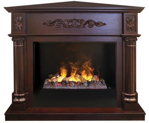 Каминокомплект RealFlame Silvia Corner 26 AO 3D Cassette 630 + Black вставка