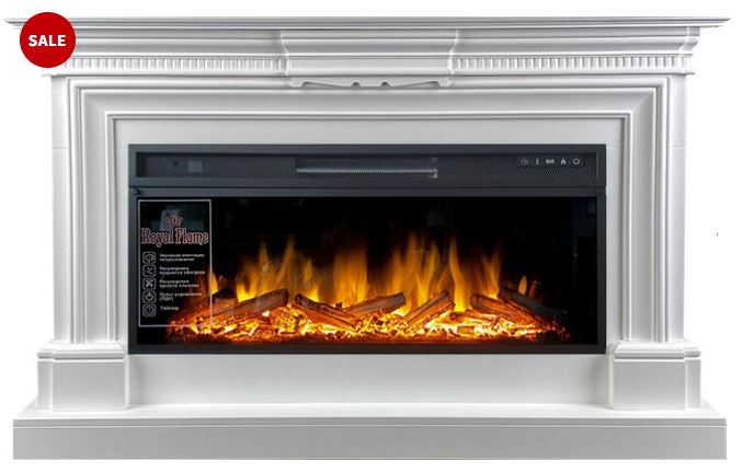 Каминокомплект Chelsea - Белый с очагом Vision 42 LED/LOG