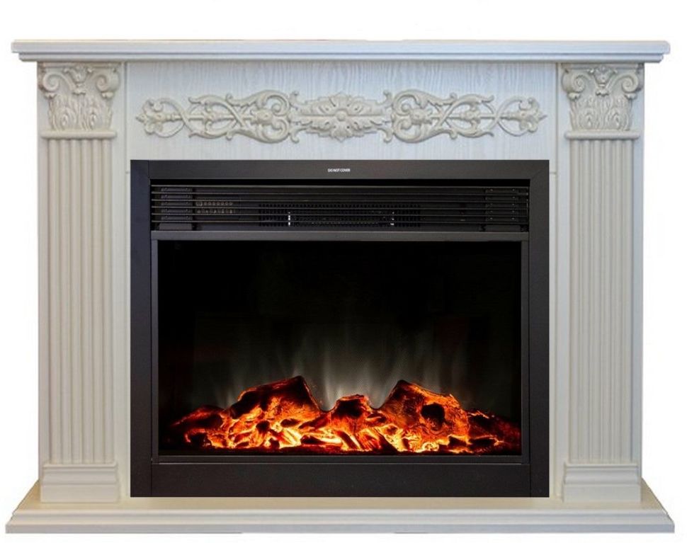 Каминокомплект RealFlame Milton 25,5/26 WT с очагом MoonBlaze LUX Black