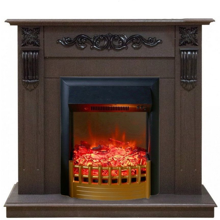 Каминокомплект RealFlame Dominica Corner STD/EUG DN с очагом Rimini
