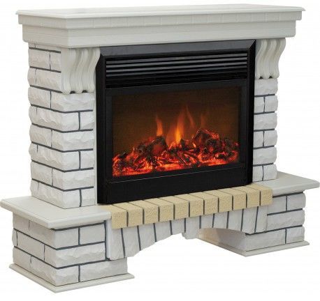 Каминокомплект RealFlame Country 26 WT с очагом MoonBlaze LUX Black/Brass