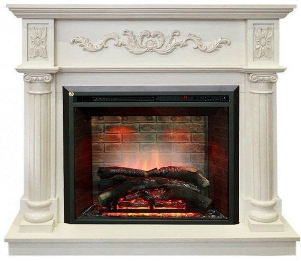 Каминокомплект RealFlame Silvia 26 WT с очагом 3D Leeds 26