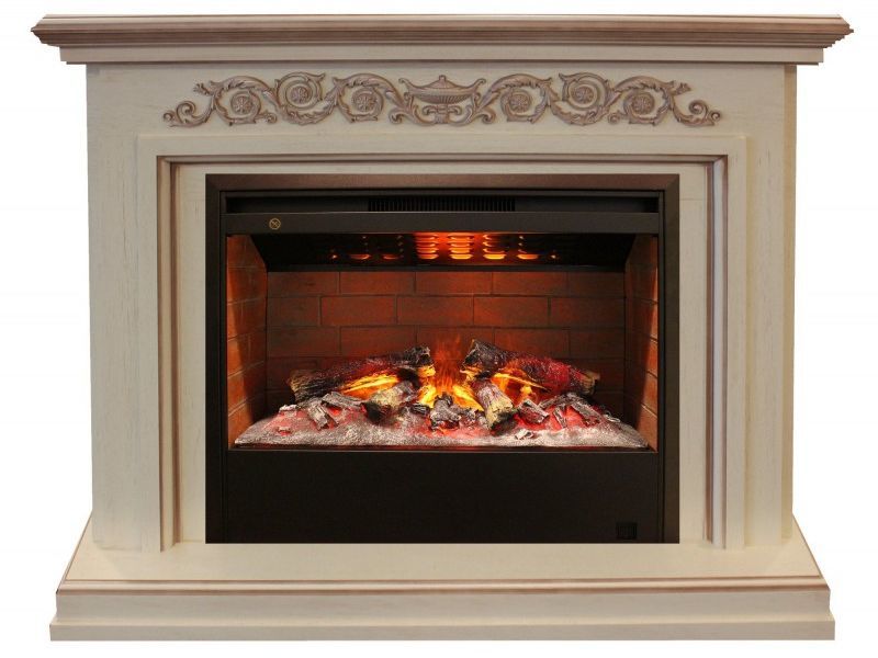 Каминокомплект RealFlame Leticia 26 WT с очагом 3D Helios 26